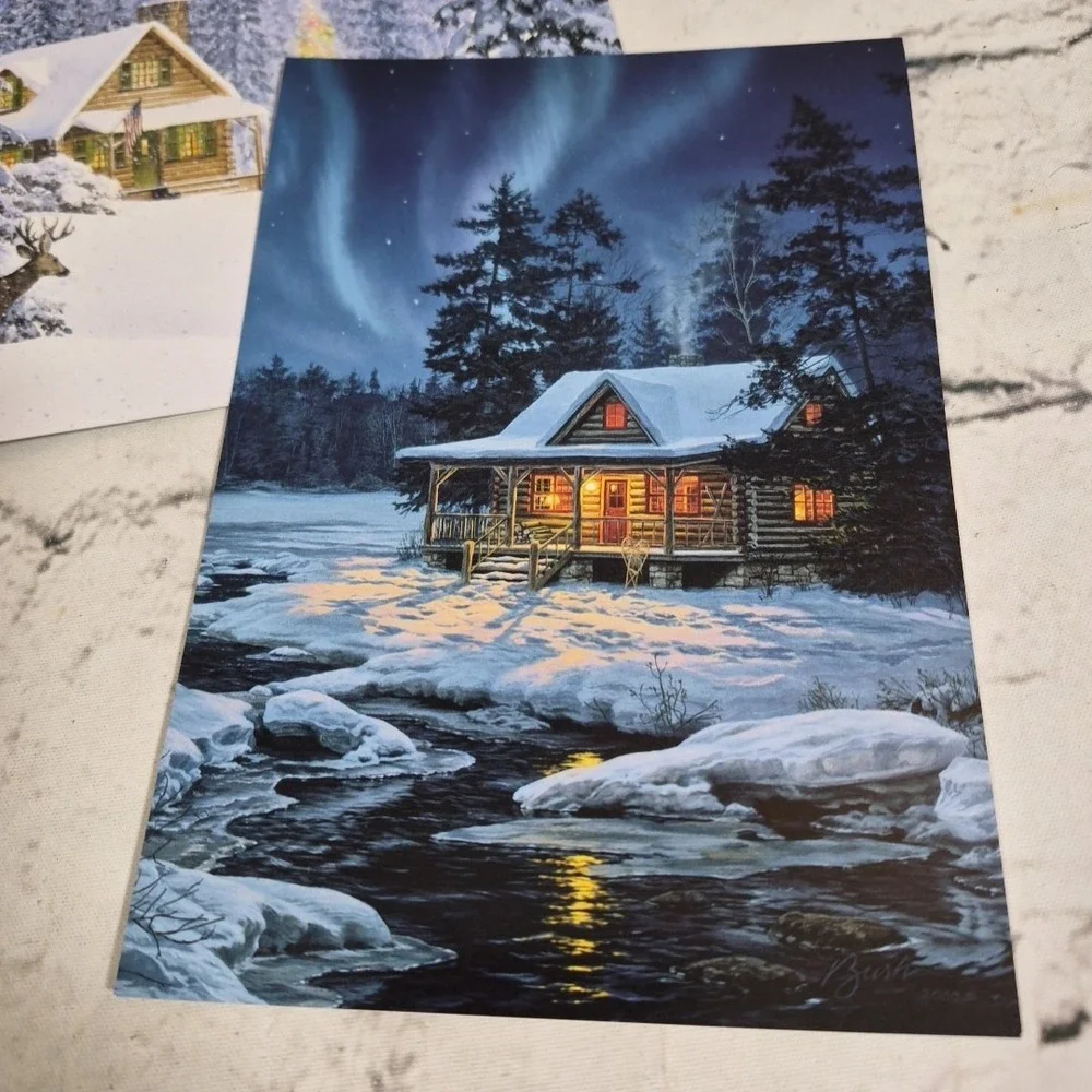 Leanin Tree Christmas Cards Lot Of 4 All Different Alaska Wildlife